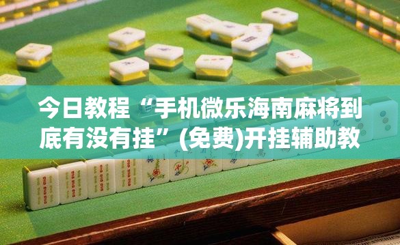 今日教程“手机微乐海南麻将到底有没有挂	”(免费)开挂辅助教学(最新辅助开挂教程)
