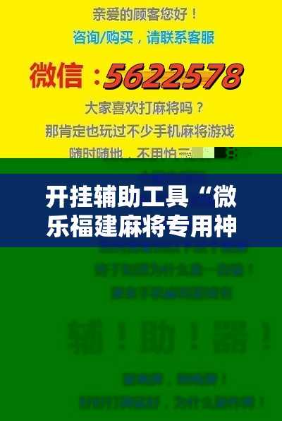 开挂辅助工具“微乐福建麻将专用神器”科技辅助神器手机版