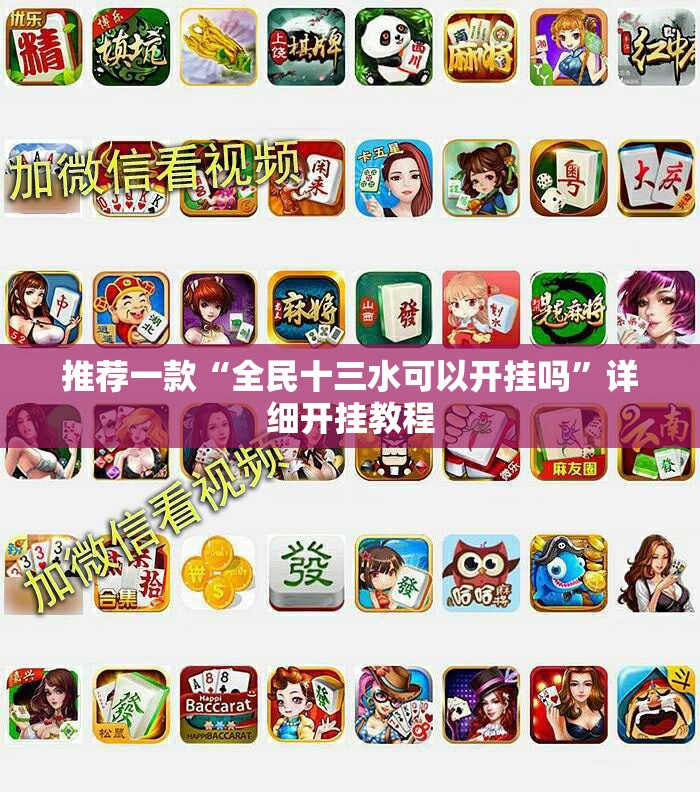 推荐一款“全民十三水可以开挂吗”详细开挂教程