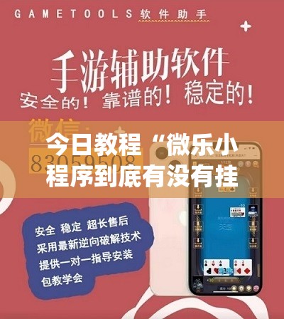 今日教程“微乐小程序到底有没有挂”开挂(透视)最新辅助详细