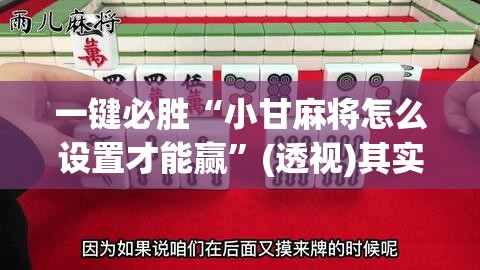 一键必胜“小甘麻将怎么设置才能赢	”(透视)其实确实有挂