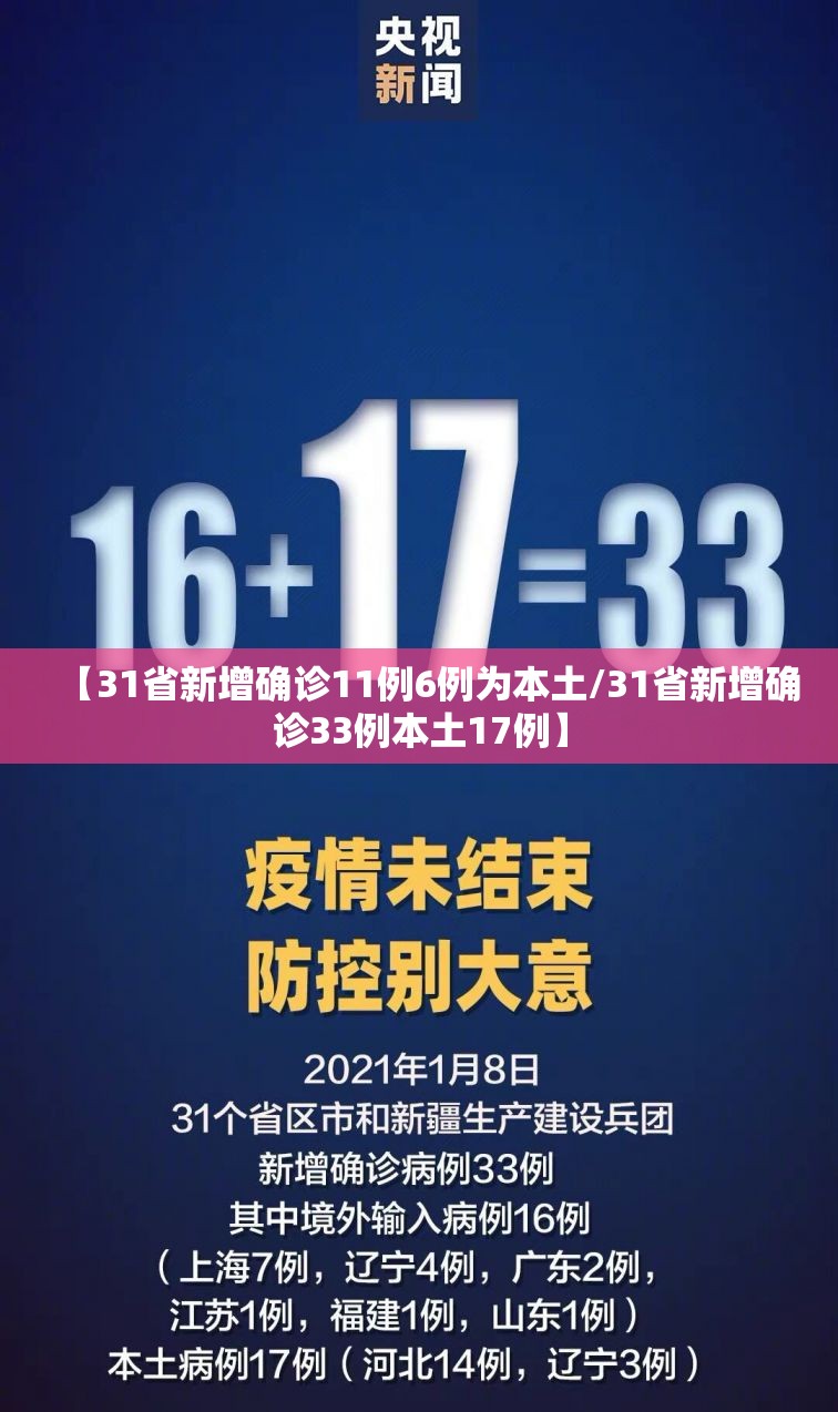 【31省新增确诊11例6例为本土/31省新增确诊33例本土17例】