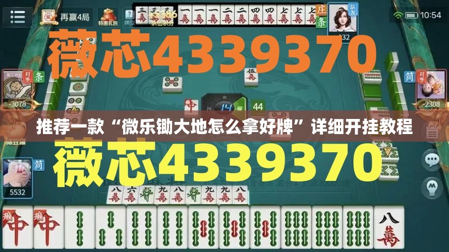 推荐一款“微乐锄大地怎么拿好牌”详细开挂教程