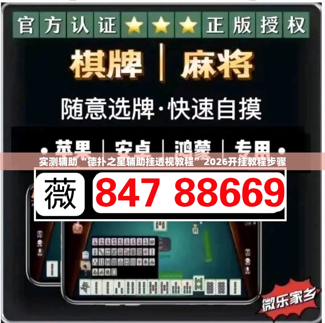 实测辅助“德扑之星辅助挂透视教程”2026开挂教程步骤