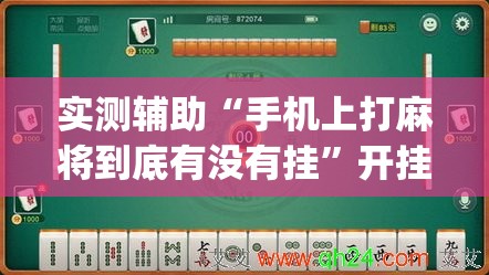 实测辅助“手机上打麻将到底有没有挂	”开挂(透视)辅助教程