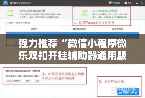 强力推荐“微信小程序微乐双扣开挂辅助器通用版”细辅助教程分享