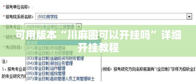 可用版本“川麻圈可以开挂吗”详细开挂教程