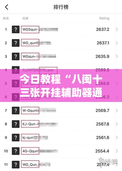 今日教程“八闽十三张开挂辅助器通用版	”开挂(透视)辅助教程