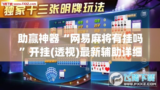 助赢神器“网易麻将有挂吗”开挂(透视)最新辅助详细