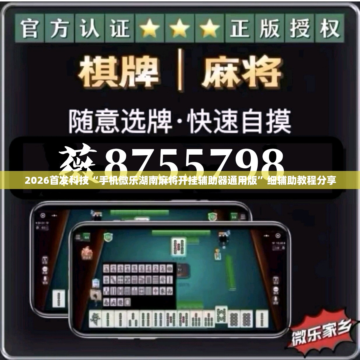 2026首发科技“手机微乐湖南麻将开挂辅助器通用版”细辅助教程分享