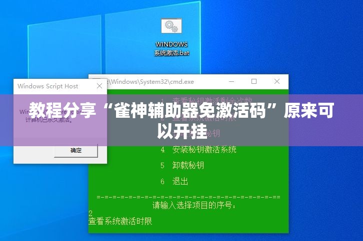 教程分享“雀神辅助器免激活码	”原来可以开挂