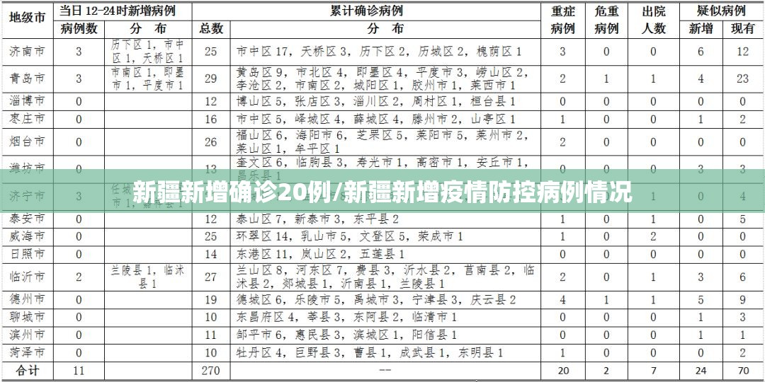 新疆新增确诊20例/新疆新增疫情防控病例情况