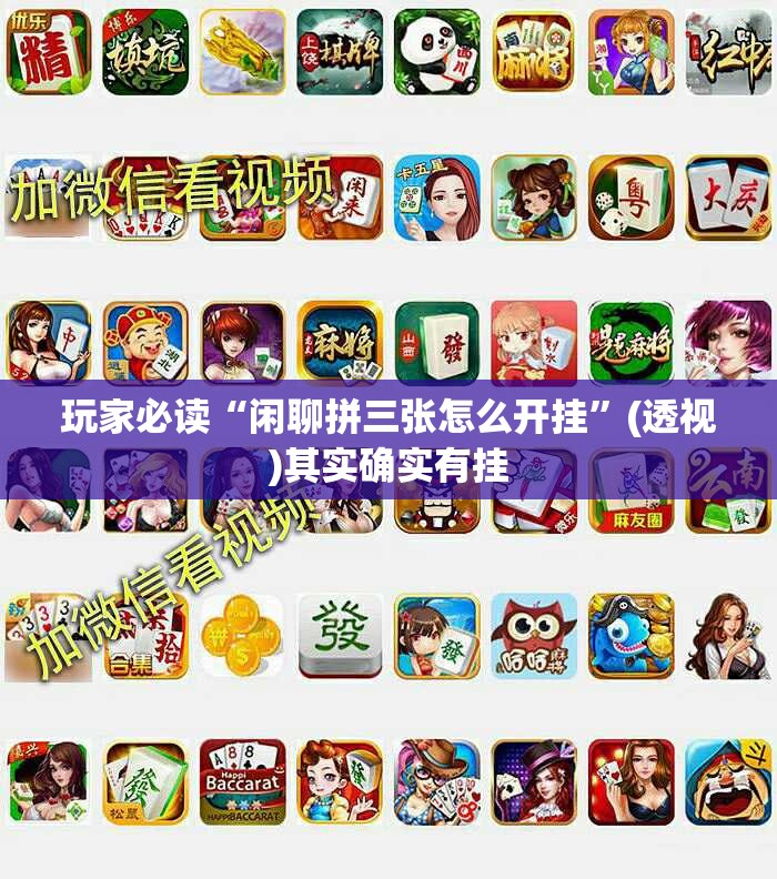 玩家必读“闲聊拼三张怎么开挂”(透视)其实确实有挂