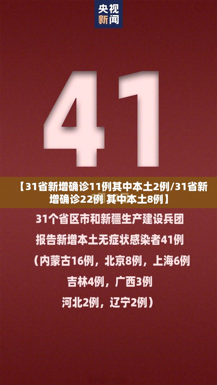 【31省新增确诊11例其中本土2例/31省新增确诊22例 其中本土8例】