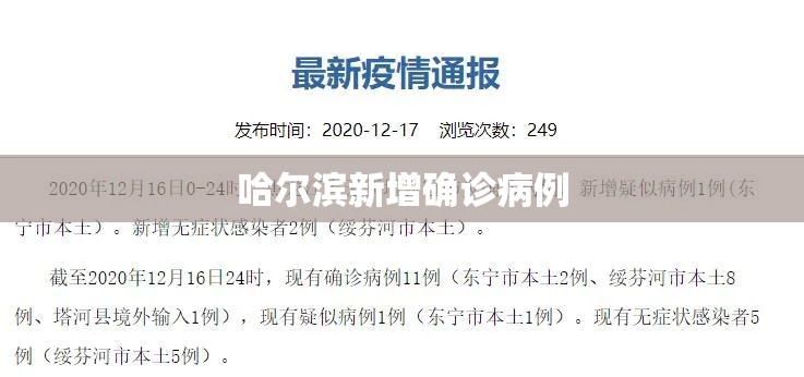 哈尔滨新增确诊病例（哈尔滨新增一例本土阳性感染者）