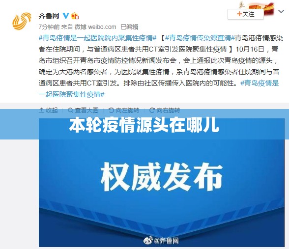 本轮疫情源头在哪儿:2020年疫情源头