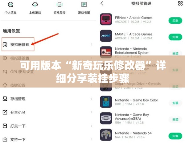 可用版本“新奇玩乐修改器”详细分享装挂步骤