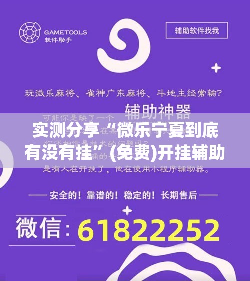 实测分享“微乐宁夏到底有没有挂”(免费)开挂辅助教学(最新辅助开挂教程)