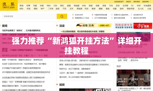 强力推荐“新鸿狐开挂方法”详细开挂教程