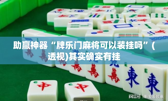 助赢神器“牌乐门麻将可以装挂吗	”(透视)其实确实有挂