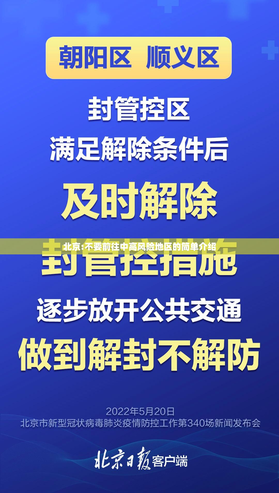 北京:不要前往中高风险地区的简单介绍