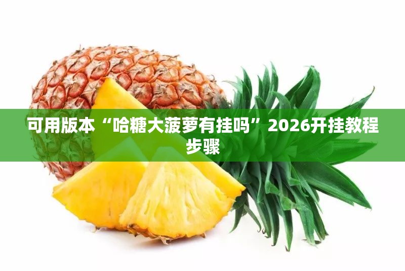可用版本“哈糖大菠萝有挂吗”2026开挂教程步骤