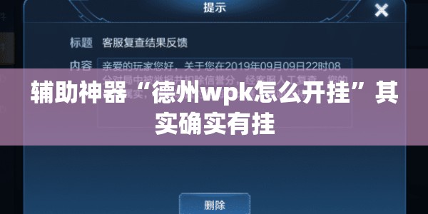 辅助神器“德州wpk怎么开挂”其实确实有挂