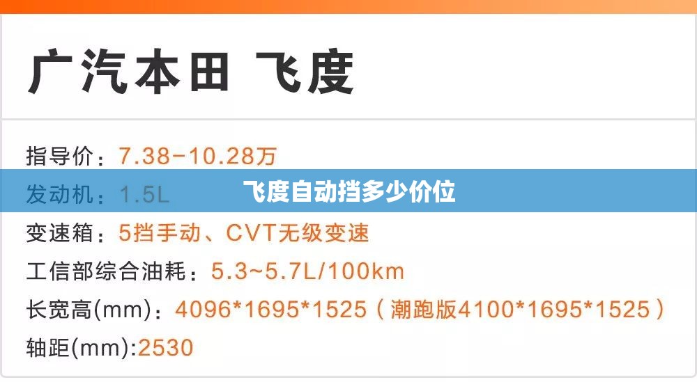 飞度自动挡多少价位:飞度自动挡多少价位合适