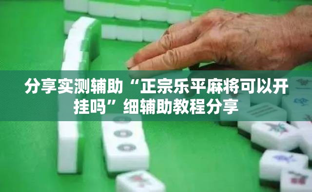 分享实测辅助“正宗乐平麻将可以开挂吗”细辅助教程分享