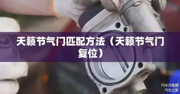 天籁节气门匹配方法（天籁节气门复位）