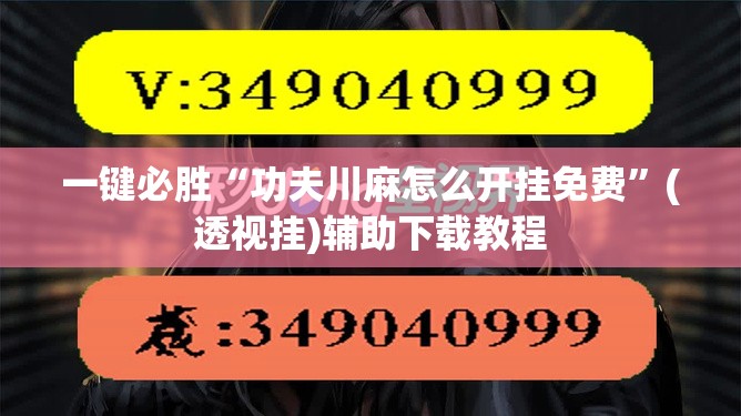 一键必胜“功夫川麻怎么开挂免费”(透视挂)辅助下载教程