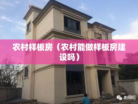 农村样板房（农村能做样板房建设吗）
