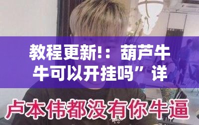 教程更新!：葫芦牛牛可以开挂吗”详细分享装挂步骤
