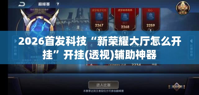 2026首发科技“新荣耀大厅怎么开挂”开挂(透视)辅助神器