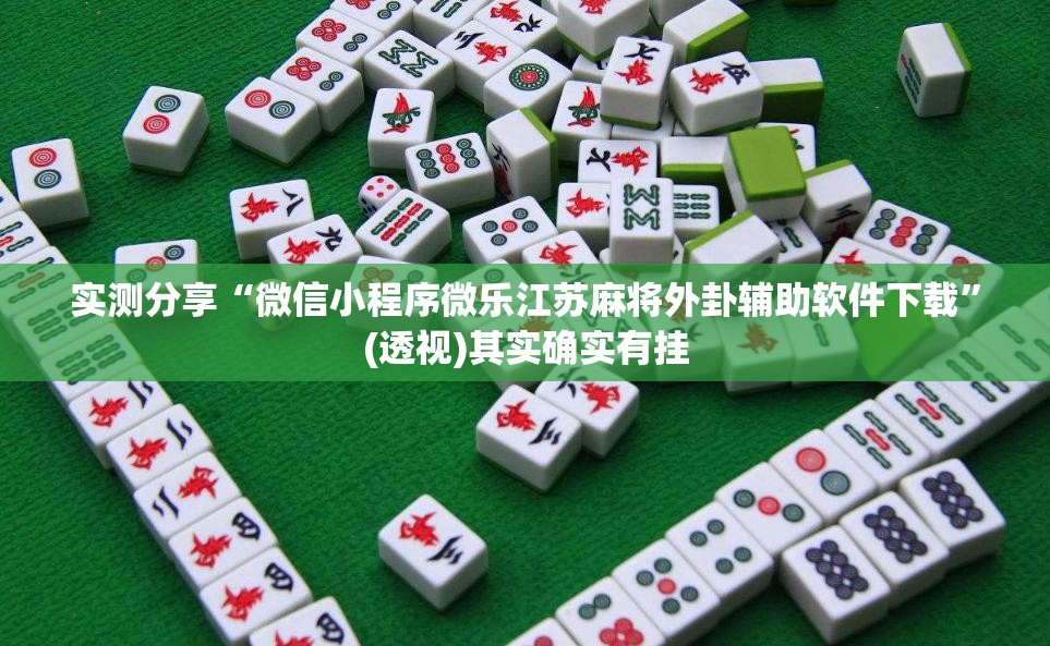 实测分享“微信小程序微乐江苏麻将外卦辅助软件下载”(透视)其实确实有挂