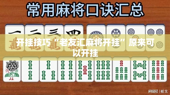 开挂技巧“老友汇麻将开挂”原来可以开挂