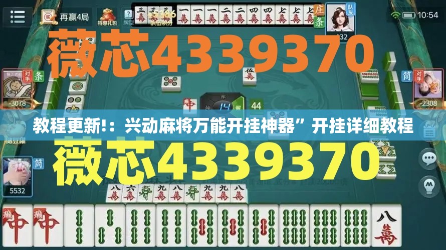 教程更新!：兴动麻将万能开挂神器”开挂详细教程