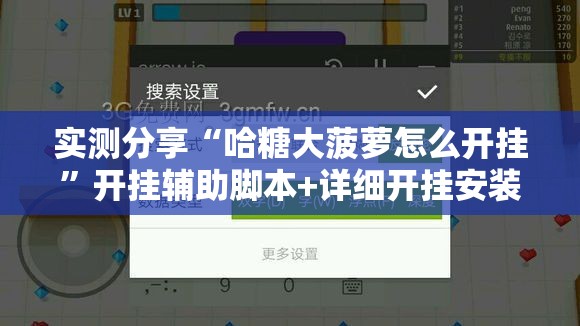 实测分享“哈糖大菠萝怎么开挂	”开挂辅助脚本+详细开挂安装教程