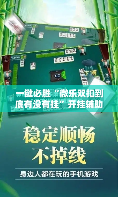 一键必胜“微乐双扣到底有没有挂”开挂辅助脚本+详细开挂安装教程