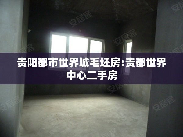 贵阳都市世界城毛坯房:贵都世界中心二手房