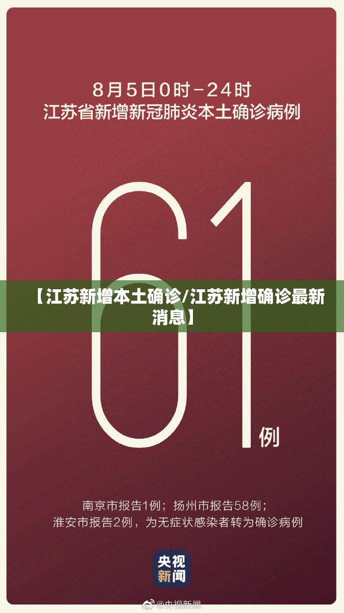 【江苏新增本土确诊/江苏新增确诊最新消息】