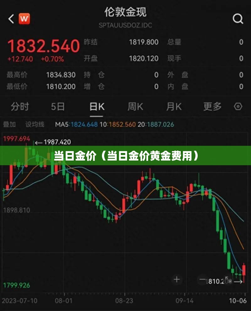 当日金价（当日金价黄金费用）