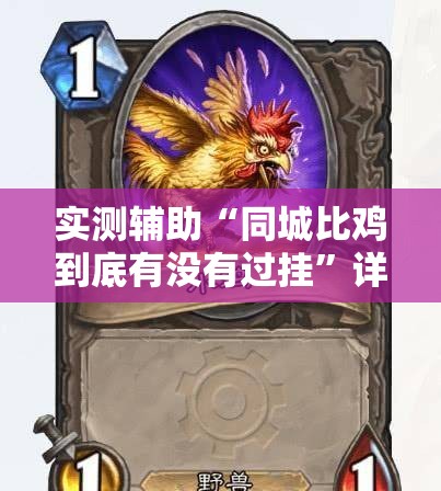 实测辅助“同城比鸡到底有没有过挂	”详细分享装挂步骤