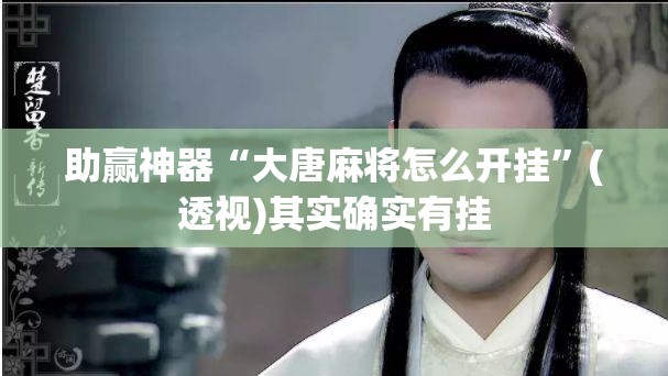 助赢神器“大唐麻将怎么开挂”(透视)其实确实有挂