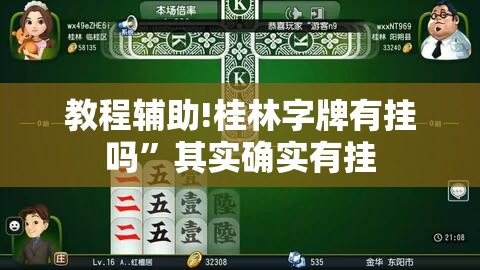 教程辅助!桂林字牌有挂吗”其实确实有挂