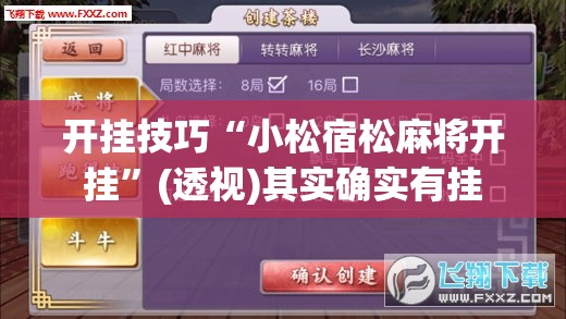 开挂技巧“小松宿松麻将开挂	”(透视)其实确实有挂