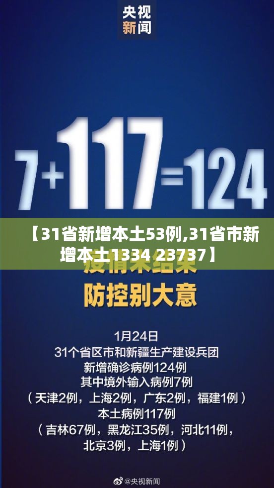 【31省新增本土53例,31省市新增本土1334 23737】