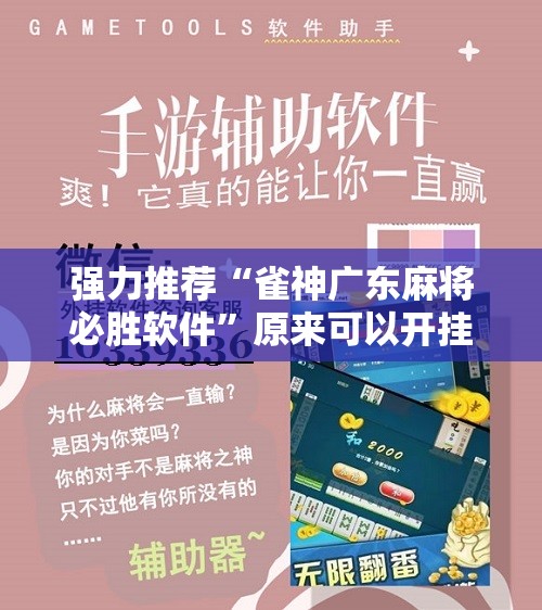 强力推荐“雀神广东麻将必胜软件”原来可以开挂
