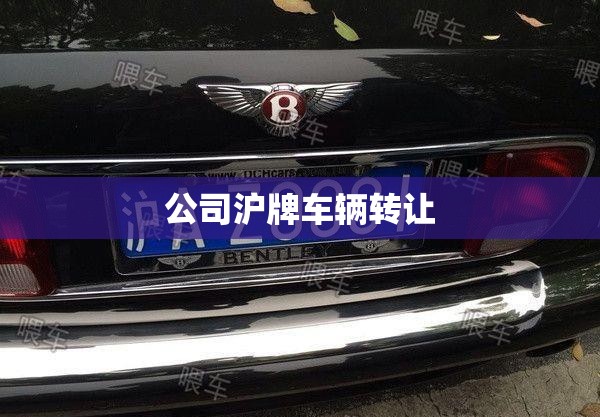 公司沪牌车辆转让:公司沪牌是否可以转给个人