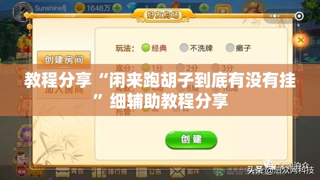 教程分享“闲来跑胡子到底有没有挂”细辅助教程分享